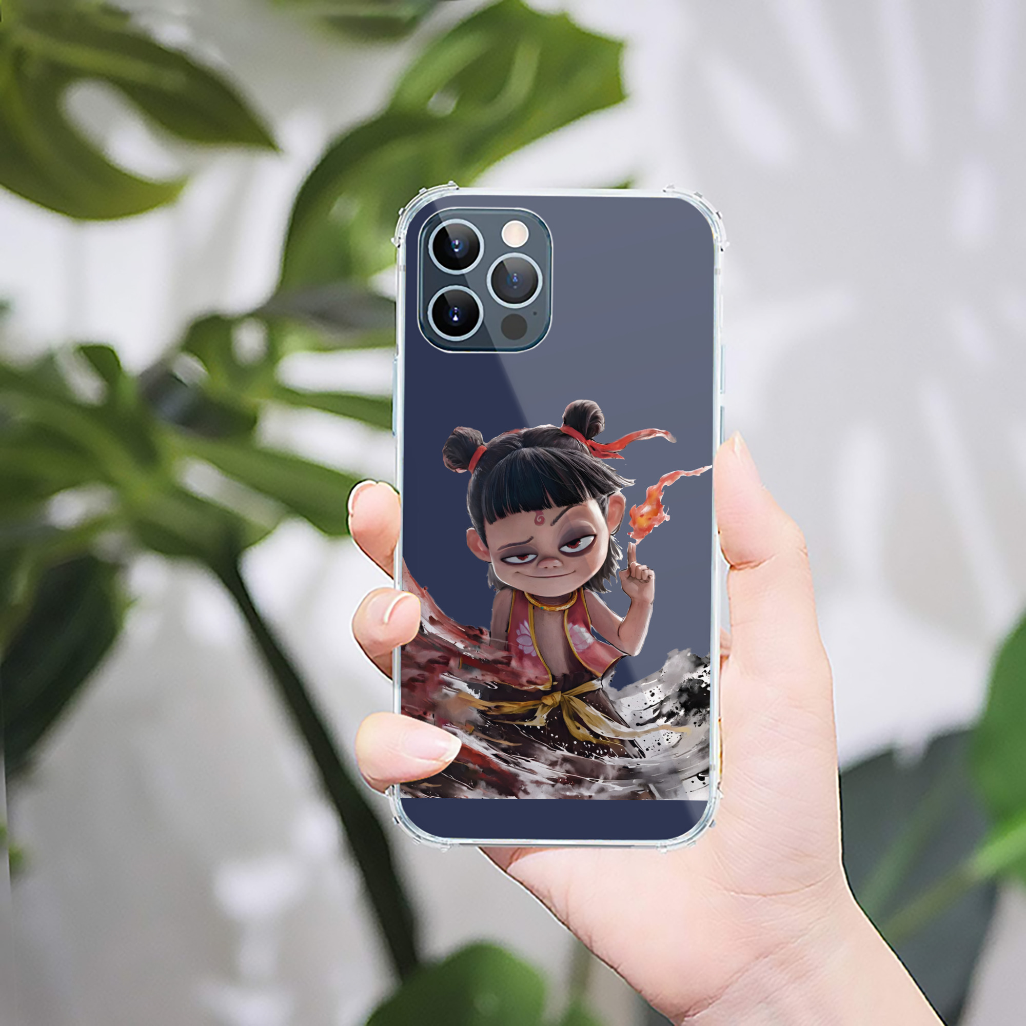 （画像用） Ne Zha 2 ナタ 魔童の大暴れ 【iPhone 12シリーズ対応】透明スマホケース（クリアソフトケース）